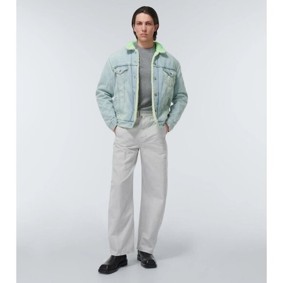 NotSoNormal Look Inside Faux Shearling Denim Jacket XL Mens NSN $487 - Picture 15 of 16